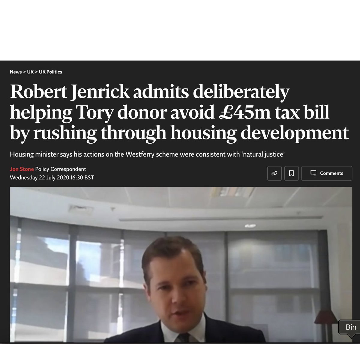 ZoeJardiniere's tweet photo. @RobertJenrick You have experience helping SOME people avoid tax, at least I guess. https://t.co/7Nsmkj3Ofu