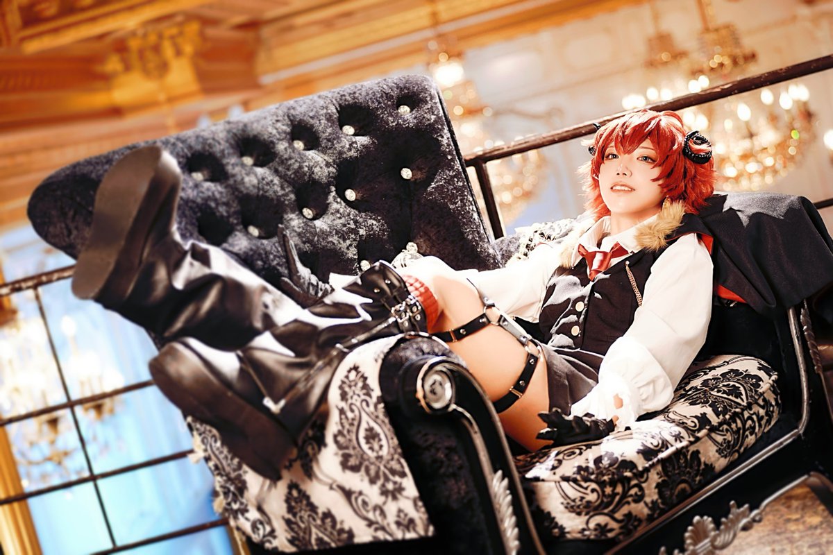 kameei62's tweet photo. ※Cosplay !自探索者!

♡ CoC6th ♡
十二星座館殺人事件

　牡羊座♈
　　Carmine Lucia Aries🌟

📷Latte 様（@Latte_kuromi）
 #十二星座館にーてんご卓V班 https://t.co/fjXnH73qTk