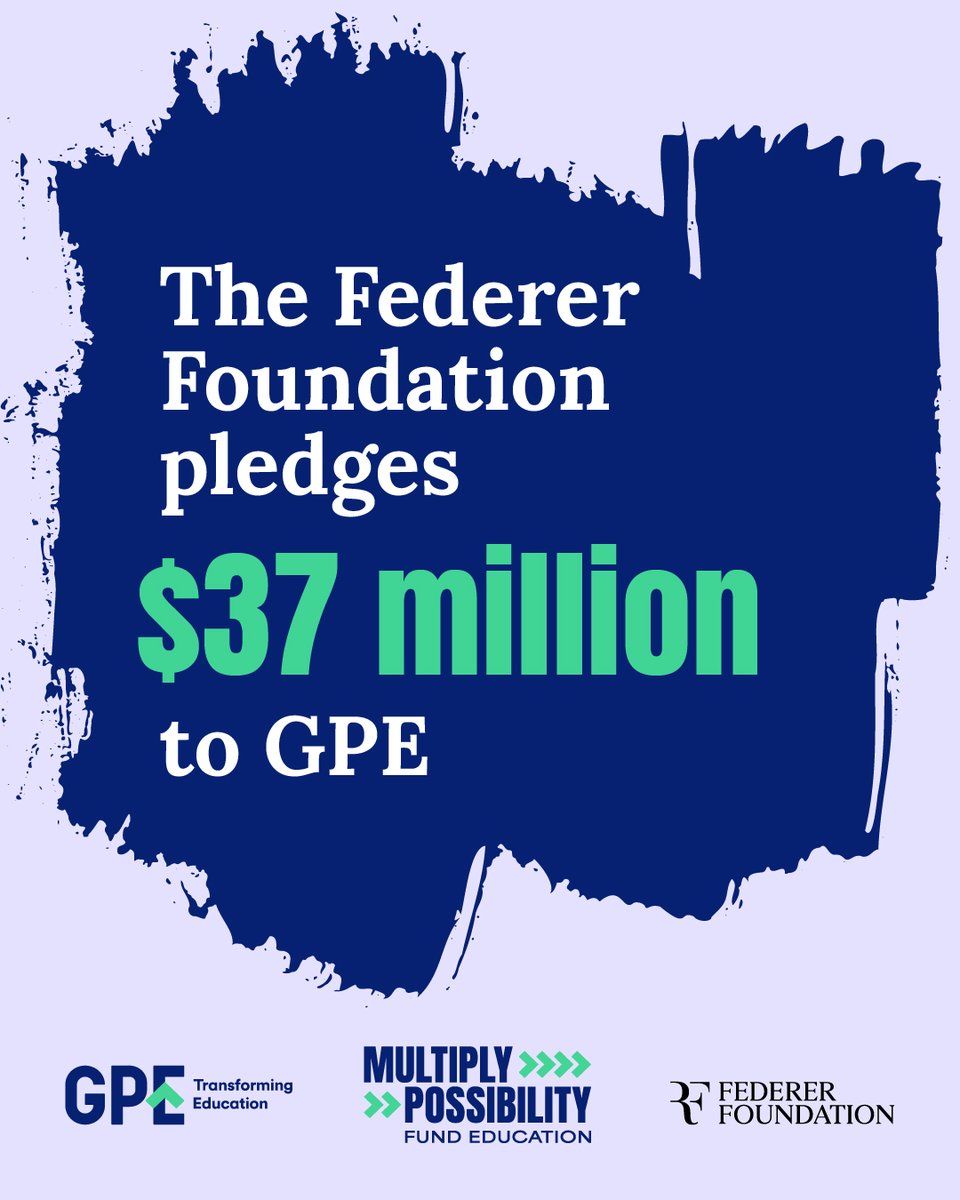 GPforEducation's tweet photo. The @rogerfedererfdn has pledged $37 million to GPE to support early and foundational learning in Lesotho, Malawi, Namibia, Zambia and Zimbabwe. 

Of this, $2.5 million will be invested in early learning in Namibia together with the Education Outcomes Fund (EOF).

🧵1/3 https://t.co/UFPs9X4Bez