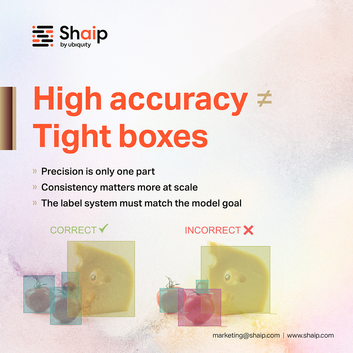 weareshAIp's tweet photo. Bounding boxes are just the start.

High-accuracy CV annotation means consistency, edge-case handling, pixel precision, video continuity, and strong QA.

Scaling CV in 2026? Let’s build better training data.

#ComputerVision #DataAnnotation #Shaip https://t.co/HsncmMzGlA