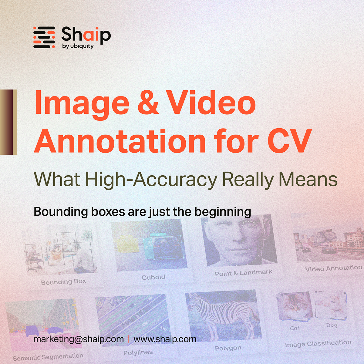 weareshAIp's tweet photo. Bounding boxes are just the start.

High-accuracy CV annotation means consistency, edge-case handling, pixel precision, video continuity, and strong QA.

Scaling CV in 2026? Let’s build better training data.

#ComputerVision #DataAnnotation #Shaip https://t.co/HsncmMzGlA