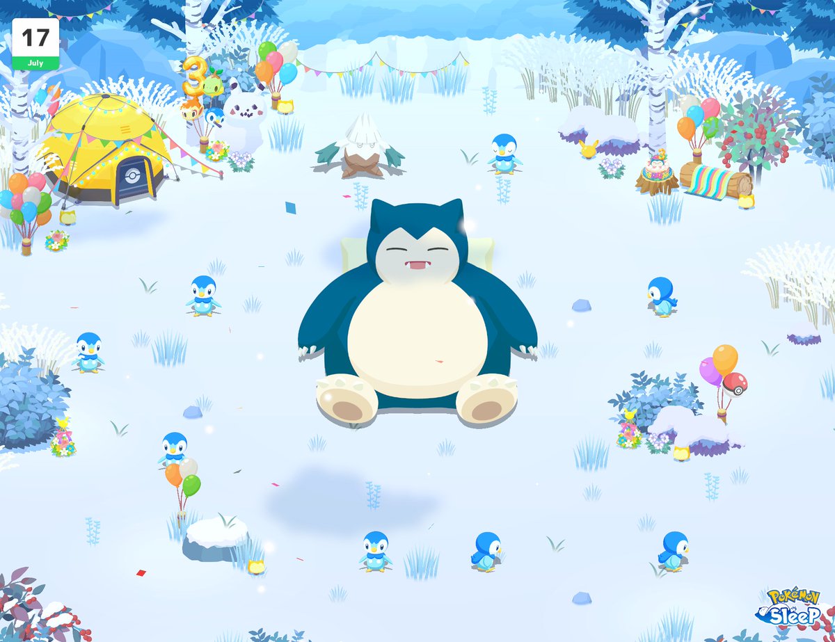 saraha_n's tweet photo. 目が覚めたらポッチャマだらけ❄️🐧
【#ポケスリ3周年をみんなで キャンペーン開催中！】 https://t.co/Swo7cXpj1e