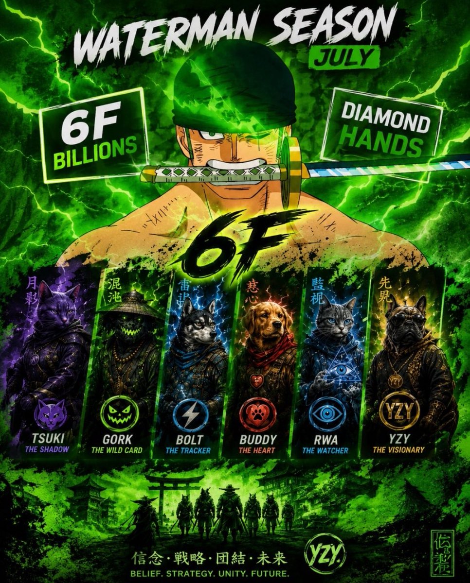 Waterman_crypto's tweet photo. The dip you wanted has finally come. 

But are you willing to take a leap of faith? 

I am here day 1 for most of the F6 coins and I’ll continue to bullpost until I see BILLIONS! 

Nothing changed. July is the main show! ⏰

$YzY solana:463SK47VkB7uE7XenTHKiVcMtxRsfNE2X4Q9wByaURVA solana:G8aVC4nk5oPWzTHp4PDm3kAuixCebv9WRQMD93h9pump $gork solana:7Y6Rix8X2botuMaJ2mno4UqSWdQZqU4RezY6qp7zpump $buddy