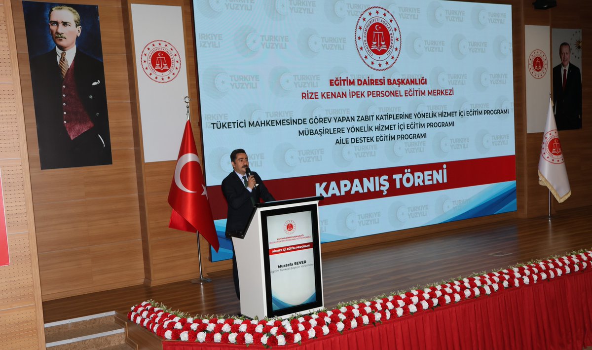 RizePem's tweet photo. Eğitim Dairesi Başkanlığınca Düzenlenen,
2026 Yılı 6. Grup Aile Destek Eğitim Programı,  Tüketici Mahkemesinde Görev Yapan Personeller İle Mübaşirlere Yönelik  Hizmet İçi Eğitim Programları  Katılım Belgesi Töreni Rize Kenan İpek Personel Eğitim Merkezinde Gerçekleştirildi. https://t.co/F6vX0wlyS2