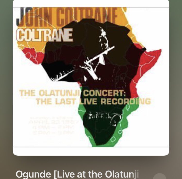 ryunosuke_h's tweet photo. #Nowplaying 
Ogunde [Live at the Olatunji Center of African Culture, New York City, April 23, 1967] - 
John Coltrane 
(The Olatunji Concert: The Last Live Recording) 
#JohnColtrane #jazz #sax #60s 
#OlatunjiCenterofAfricanCulture #コルトレーン #impulse 
https://t.co/AdgkLY9wab https://t.co/RT1694D2yE