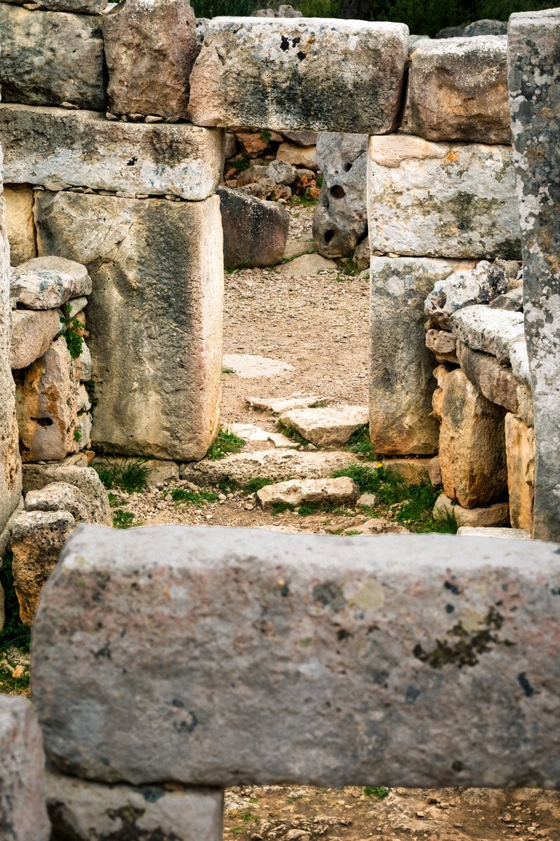 benoitphotogva's tweet photo. Le seuil d'une maison talayotique à Torre d'en Galmés, Minorque. Deux jambages d'une tonne, un linteau sans mortier, debout depuis trente siècles. La maison est tombée ; le passage tient encore.
« Celui qui entrait savait qu'il changeait de monde. »
#Minorque #photographie https://t.co/f9uSgnvP5h