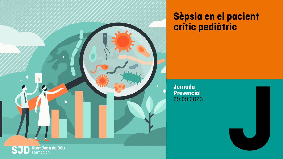 SJDFormacion's tweet photo. 🩺 La detecció precoç pot canviar l'evolució d'un pacient amb sèpsia pediàtrica.

El 29.09 celebrem una sessió extraordinària amb motiu del Dia Mundial de la Sèpsia per compartir novetats, innovació i experiències assistencials.

📍Presencial 
🎟️Gratuïta

https://t.co/rBJMN0jc45 https://t.co/5Wx5bFxFTk