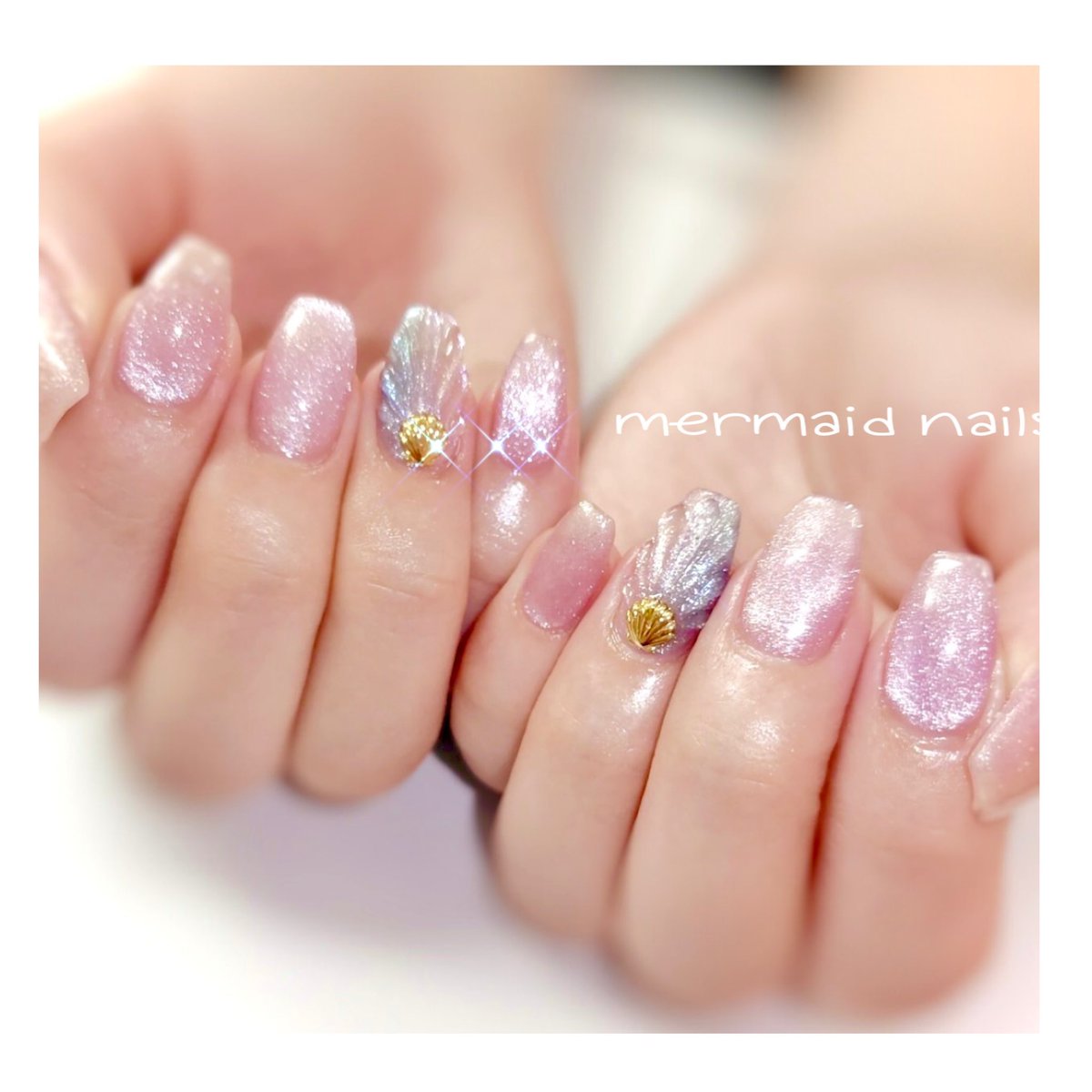 ねいるちぇんじ完了！！！💅✨ マーメイドネイルにしたよ