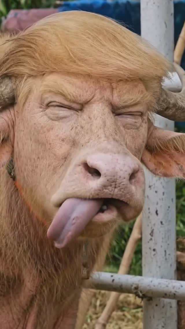 MMosavi_85's tweet photo. عزیزان لطف نموده
 نام این گاو🦬 کاکُل زرد را ببرید😆

#ترامپ 
#trump https://t.co/gFTtzT1qhC