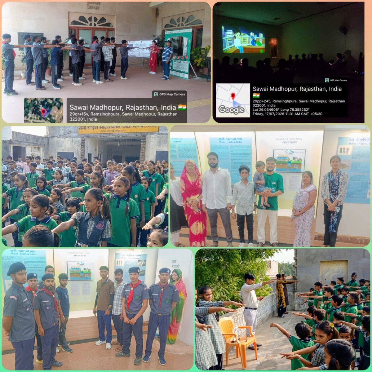 rgrmnh's tweet photo. On 17 Jul 2026, RGRMNH, Sawai Madhopur, @NMNH &amp; @MoEFCC organized the #CatchTheRain campaign at Saini Adarsh Madhyamik Vidya Mandir, Ramsinghpura. Around 410 students, teachers &amp; visitors participated and pledged to conserve water and adopt a sustainable, eco-friendly lifestyle. https://t.co/Ra3mrxAozl