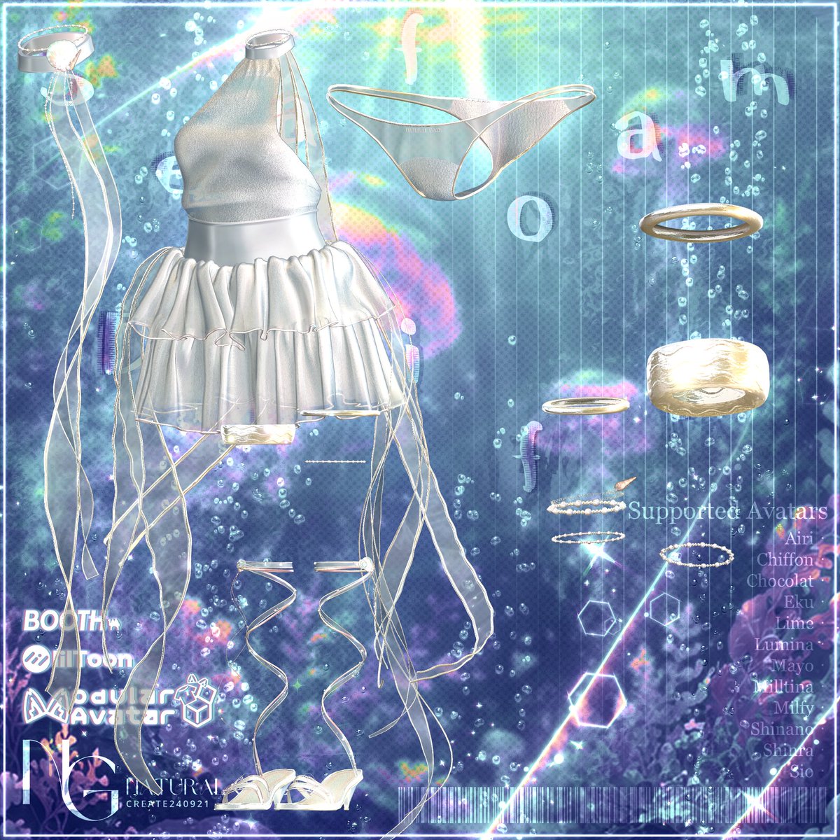 NaturalShop0921's tweet photo. ✨〈 ˳° Seafoam Drift 🌊 ˚。 〉✨

明日7月18日18:00より発売開始いたします！

❝海の中のように輝く･ﾟ✧❞
❝泡とともに漂うクラゲଳ❞
❝幻想的な貝のポイント.ᐟ❞

❗リツイート+フォローをくださった3名にフルパッケージをプレゼントします！
7/20 18:00まで抽選が行われますので、たくさんの関心をお願いします❗

📢発売記念セールイベントも行っておりますのでお見逃しなく！
🗓7月18日　１8：００（土）〜7月20日　２０：００（月）
⚊フルパッケージ：1600円 → 1300円
⚊単品：990円 → 750円

🔗https://t.co/DvAAe8oMRF
ハッシュタグと一緒に自分のファッションを見せて！💗
#Natural_Shop