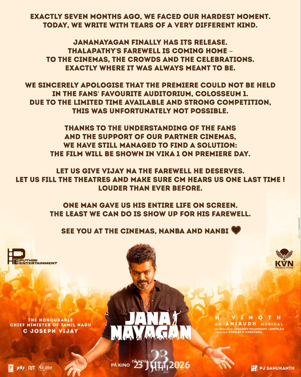 PuthiriFilms's tweet photo. ❤️ #JanaNayagan #JanaNayaganFromJuly23 #Norway📷@PuthiriFilms @pjsanukanth https://t.co/FMfa1rHefz