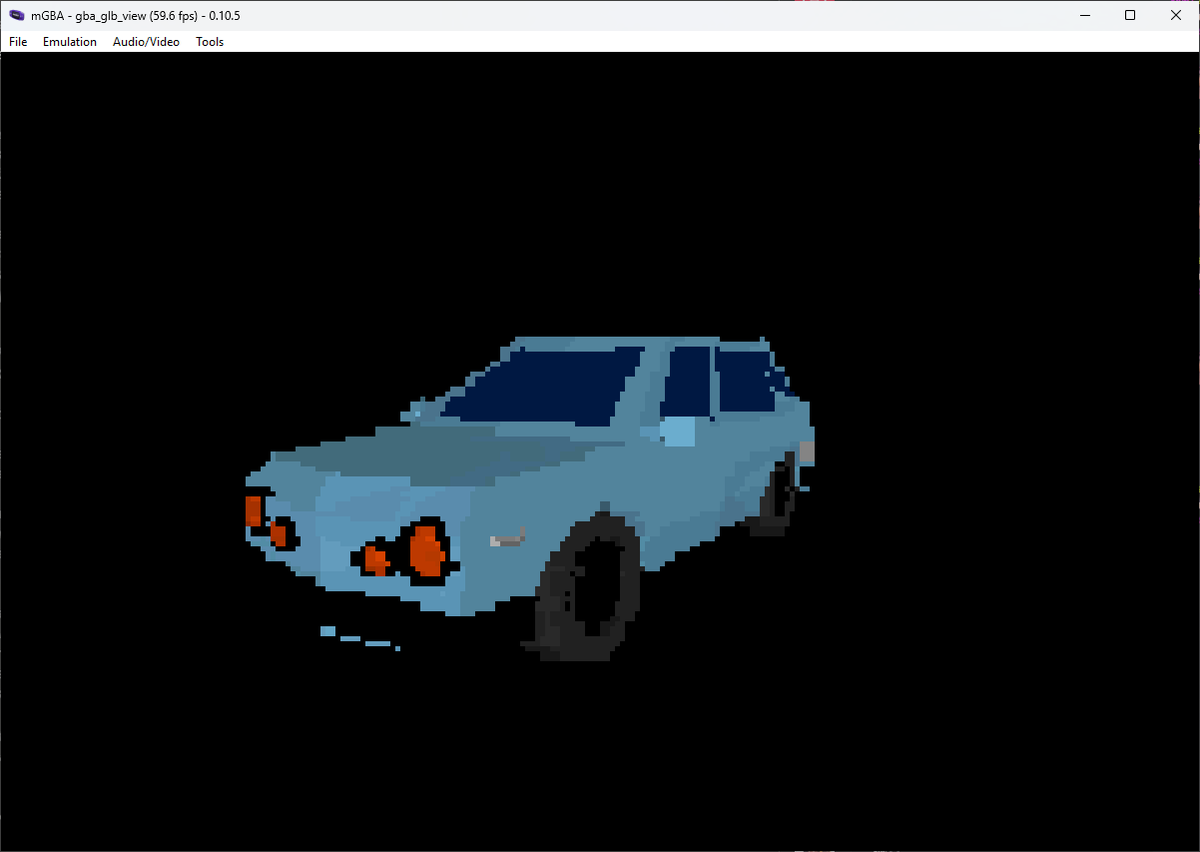 codename_B's tweet photo. @GamesOjh I've actually been working on a GLTF renderer for the GBA hardware https://t.co/qSUvjttzI2