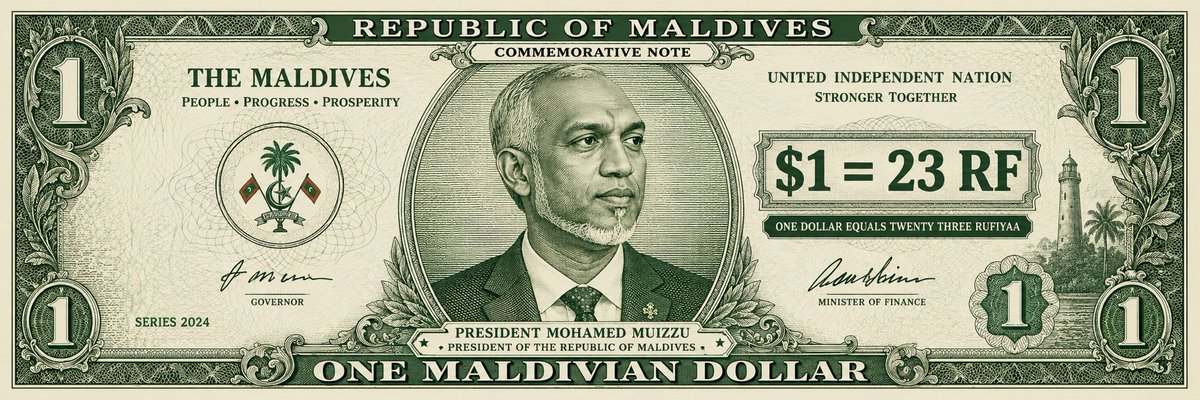 AShuhad's tweet photo. ތާރީހުގައިވެސް ‘އެންމެ ފުރަތަމަ’ ފަހަރު 1 ޔޫއެސްޑީ 23 ރުފިޔާއަށް އަރައިފި. https://t.co/OmkD3cSJv0