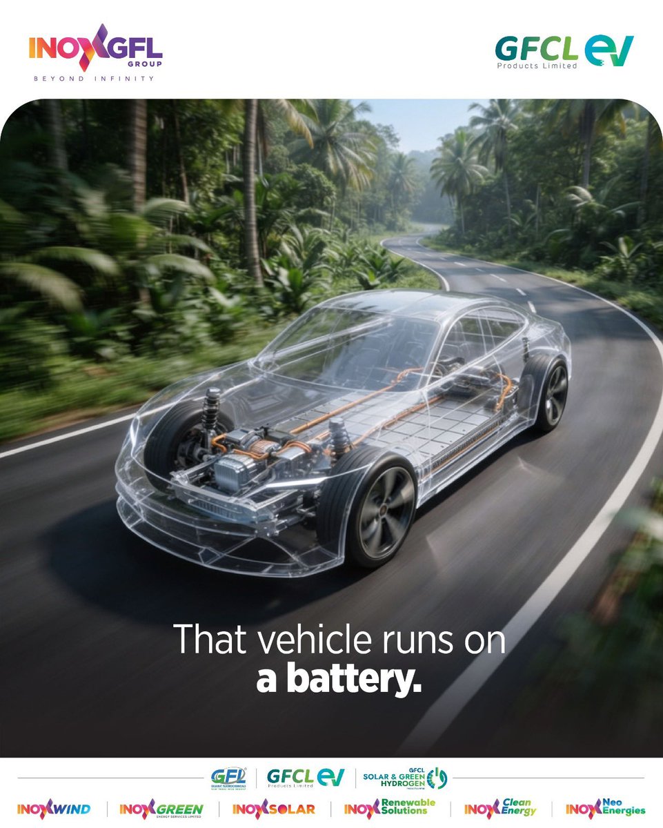 inoxgflgroup's tweet photo. Long before an EV takes to the road, its journey begins with the battery.

At GFCL EV, we are shaping the future of electric mobility by bringing together innovation and engineering to create advanced materials that power performance and reliability. https://t.co/rPlKUOr1Ay