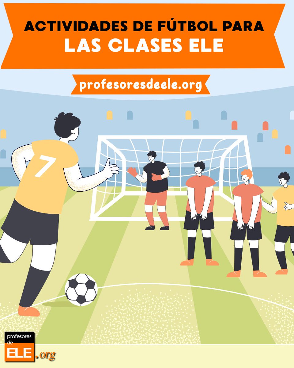 ProfesoresdeELE's tweet photo. ¡𝗘𝘀𝘁𝗲 𝗳𝗶𝗻 𝗱𝗲 𝘀𝗲𝗺𝗮𝗻𝗮 𝗲𝗹 #𝗳ú𝘁𝗯𝗼𝗹 𝘃𝘂𝗲𝗹𝘃𝗲 𝗮 𝘀𝗲𝗿 𝗽𝗿𝗼𝘁𝗮𝗴𝗼𝗻𝗶𝘀𝘁𝗮!⚽️😍
Aquí tienes actividades para el vocabulario del fútbol, la comprensión y la expresión oral:
https://t.co/AEfslcdRHh
#FelizFinde #ClasesELE https://t.co/lTvG0QGr13