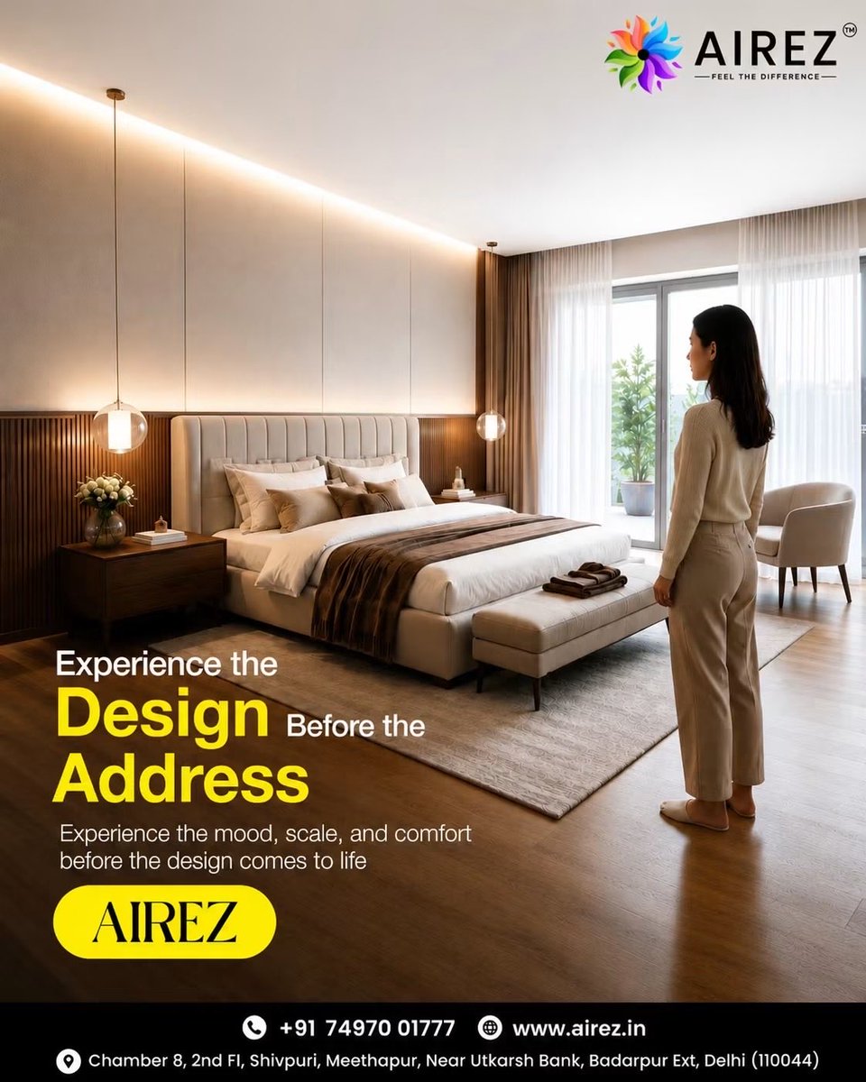 AirezInteriors's tweet photo. Experience the Design Before the Address

Step into your future space before it's built with AIREZ Virtual Interior Design. Visualize every detail, refine every corner, and make confident design decisions with immersive 3D experiences that bring your dream interiors to life.

📍Design Smarter. Experience Better. Choose AIREZ.

📞 +91 7497001777

🌐 https://t.co/zdq6CEILuQ

#AIREZ #VirtualInteriorDesign #InteriorDesign #3DVisualization #HomeDesign #ModernInteriors #LuxuryLiving #InteriorInspiration #DreamHome #ArchitecturalDesign #SmartSpaces #HomeDecor #DesignInnovation #InteriorStyling #experiencedesigner