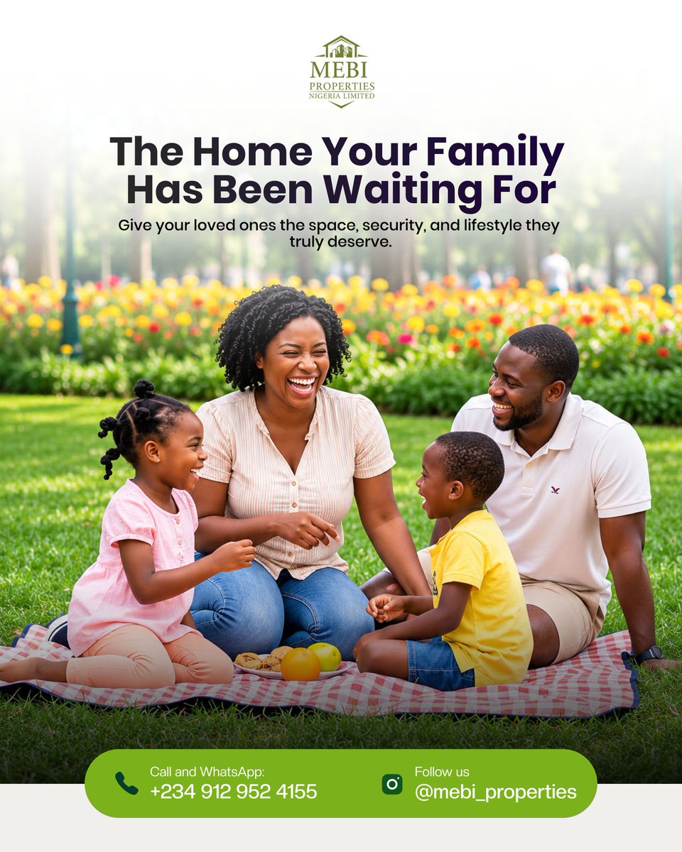 Photizo_Pro1's tweet photo. Your family deserves more than a house—they deserve a place to truly call home. 🏡❤️

Make this weekend the beginning of your homeownership journey with Photizo Properties.

#TheWeekendYourFamilyDeserves #PhotizoProperties #RealEstateNigeria #DreamHome https://t.co/yCXn6mf2HB