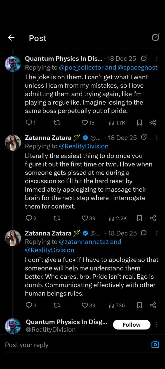 Trizenic's tweet photo. @kidspacegoat It's the sweetest thing you'll see in her timeline with this guy. She lovvvvvves chatting with this guy. This was last year! So if she's claiming stalkers (how many now?) what are the chances she called someone up and got insecure last minute? https://t.co/rGK8W0HBUd