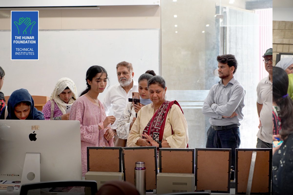THFHunar's tweet photo. The Hunar Foundation welcomed students from the Department of Mass Communication, University of Karachi, during a visit organized by @ShehriCBE under its Youth Empowerment for Engaged Citizenship project.

#TheHunarFoundation #THF #YouthEmpowerment #SkillDevelopment https://t.co/F6BUhhgQyl