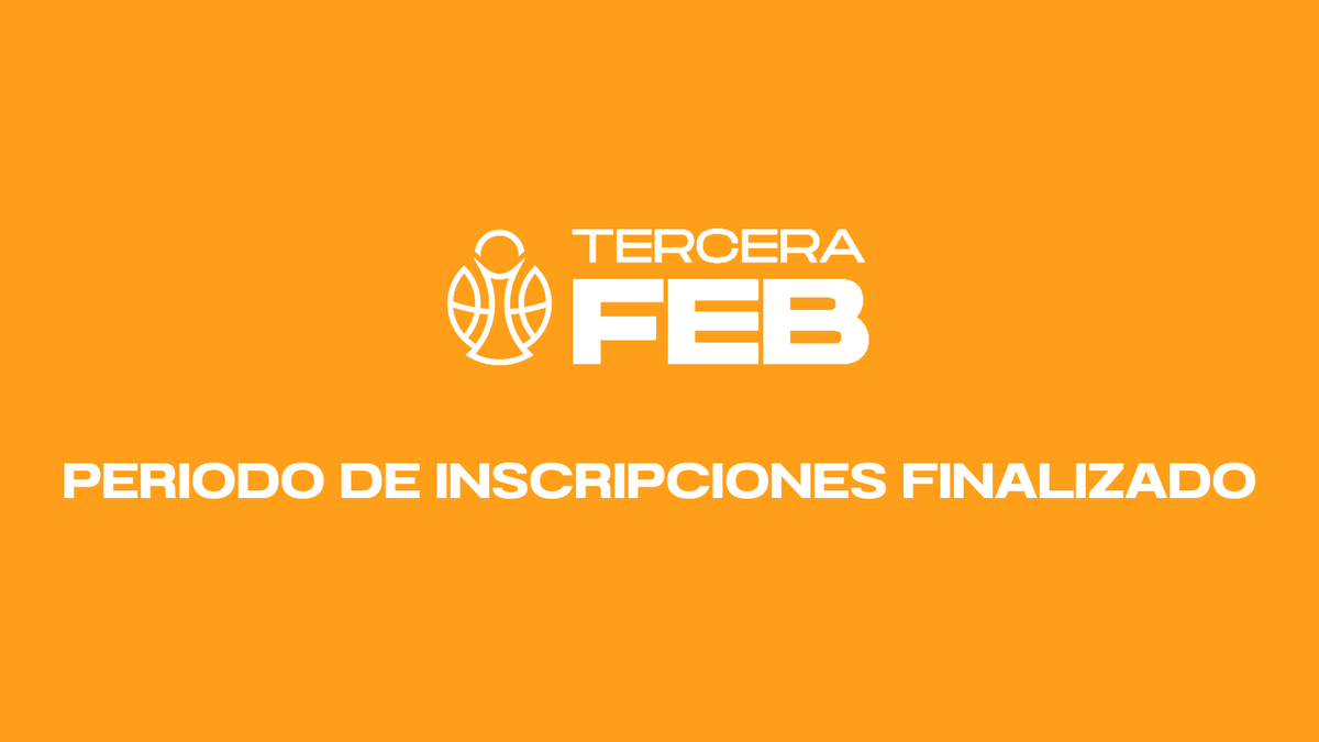 inside23bball's tweet photo. 🚨 Periodo de inscripciones en #TerceraFEB finalizado

🔜 Próximamente se informará de las posibles fechas de publicación oficial de equipos y grupos https://t.co/7FsJ0mg2lg