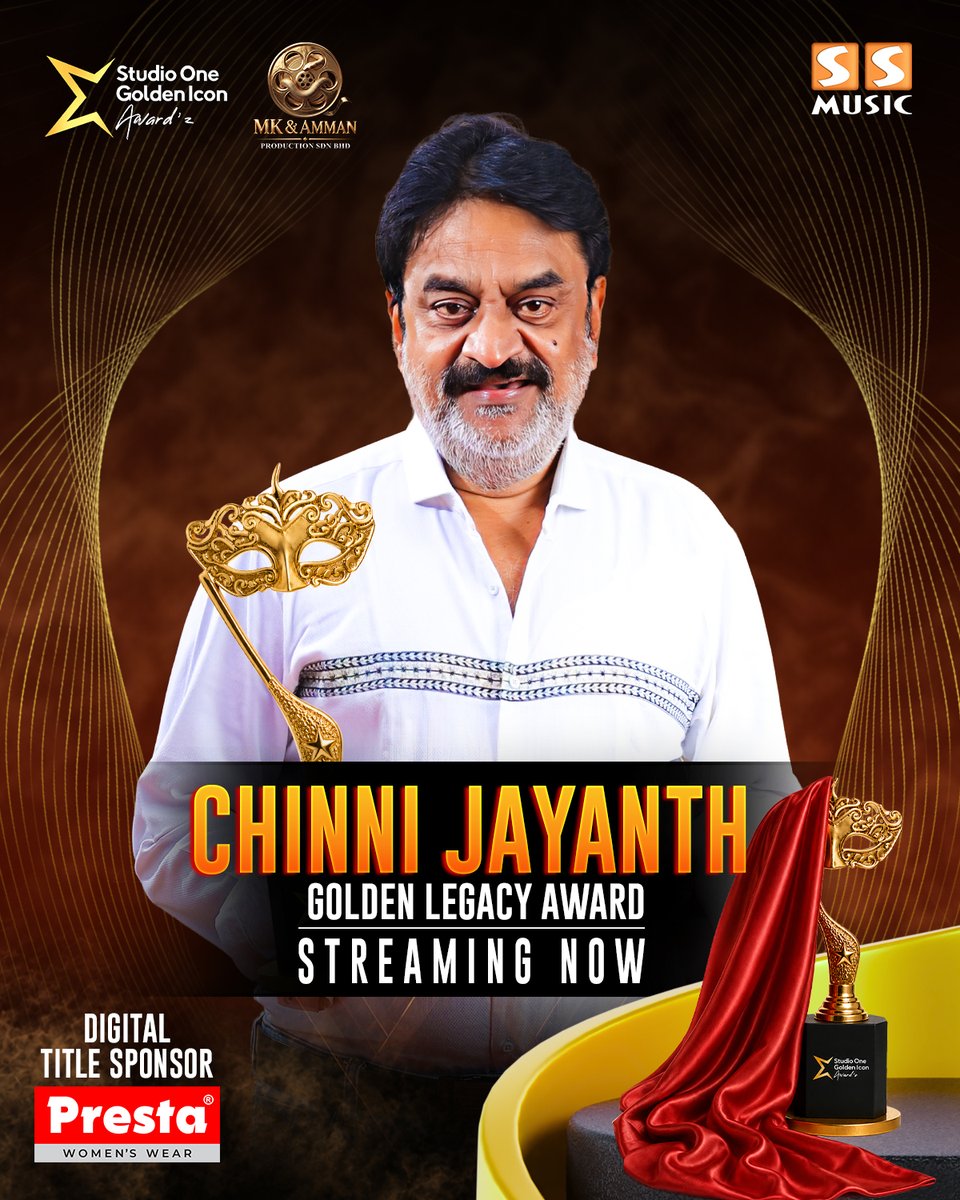 SSMusicTweet's tweet photo. 🏆 Video Out Now!
▶️ Watch now on SS Music Official! https://t.co/KDdB31xVuE
#SSMusic #ChinniJayanth #StudioOneGoldenIconAwards #StudioOneAwards #TamilCinema #Kollywood #VeteranActor #Interview #Award #VideoOutNow https://t.co/d6iqkVSeKX