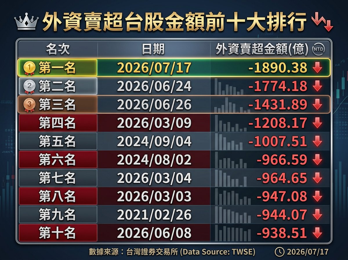Gabriellaspapi's tweet photo. 外資瘋狂倒貨，臺股重創創紀錄，投資人應冷靜應對！ #外資大砍臺股 #史上新高
https://t.co/Wm499Kn0pc https://t.co/OLQkw6rdGJ