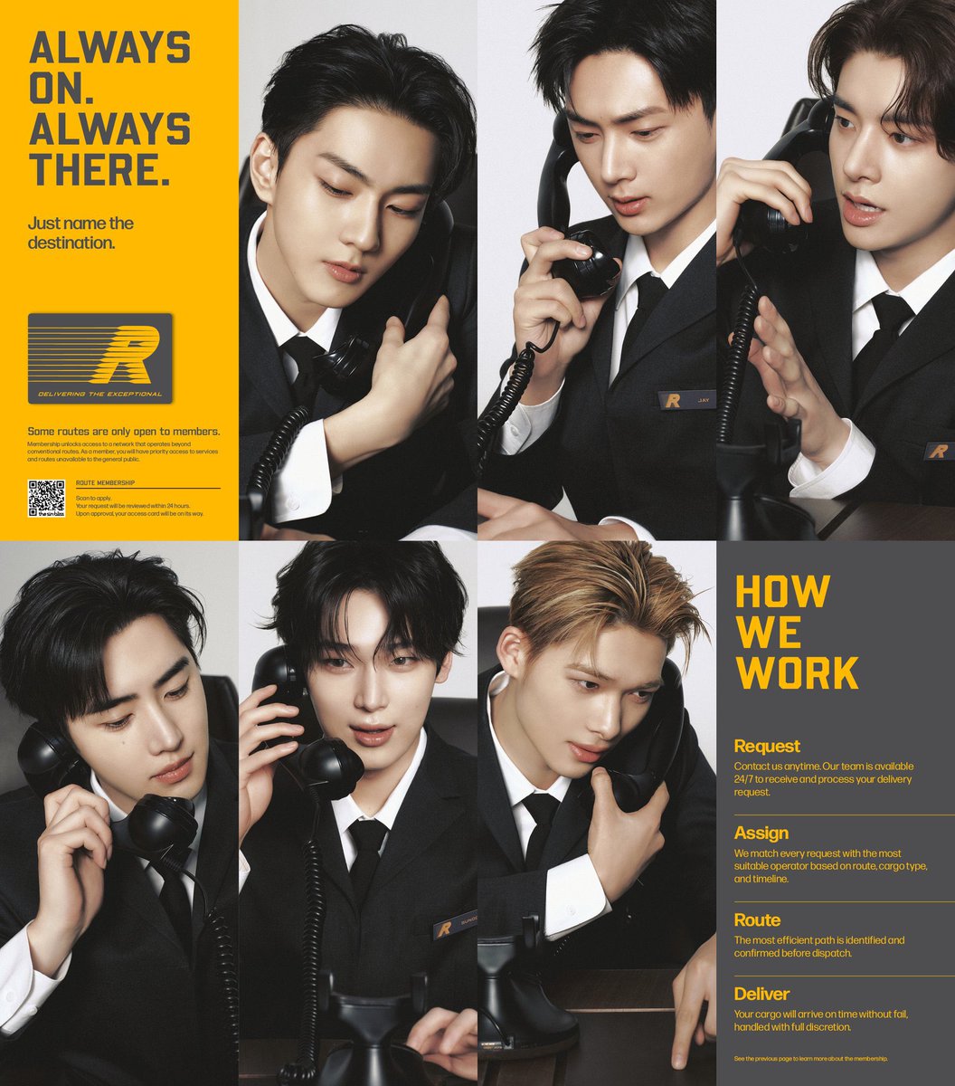 ssunghoonu's tweet photo. Meet the agents behind ROUTE. Each with a different role, yet moving toward the same destination. Every agent brings something irreplaceable, and together we make sure every delivery reaches its destination. https://t.co/6XqU3loXr1