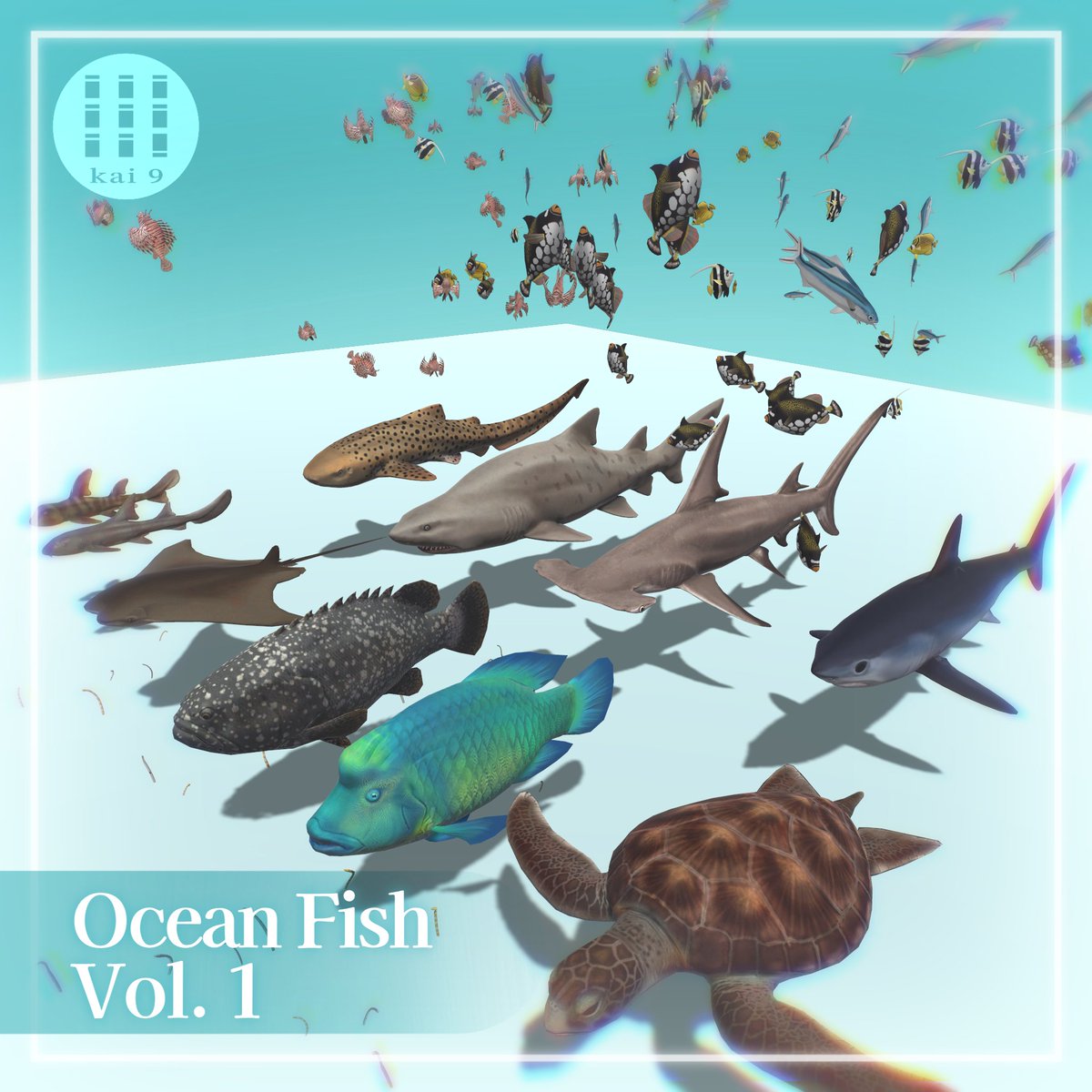kaiiiiiiiiiVRC's tweet photo. 「海洋魚セットVol. 1）」を販売開始しました！

Ucchiey様とコラボしており、アセットを組み合わせると巨大水槽で泳がせられます🐟🐟

また、本アカウントのフォローと、このポストをRPで4名様にリプの3つのアセットをまとめてプレゼント🎁🎁（7/18 20:00〆切）
#VRChat 
https://t.co/nQfeYNii80 https://t.co/pk5cxOTheN