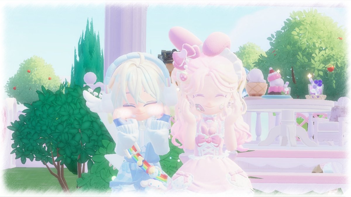 meru_upur's tweet photo. すぅあさん(@uzuki_sua )
久しぶりに会えて嬉しかった〜😭💗
サンリオコラボほんと可愛い🥹💕
 #ハートピアスローライフ  #ハートピア https://t.co/KqKP1hwjqP