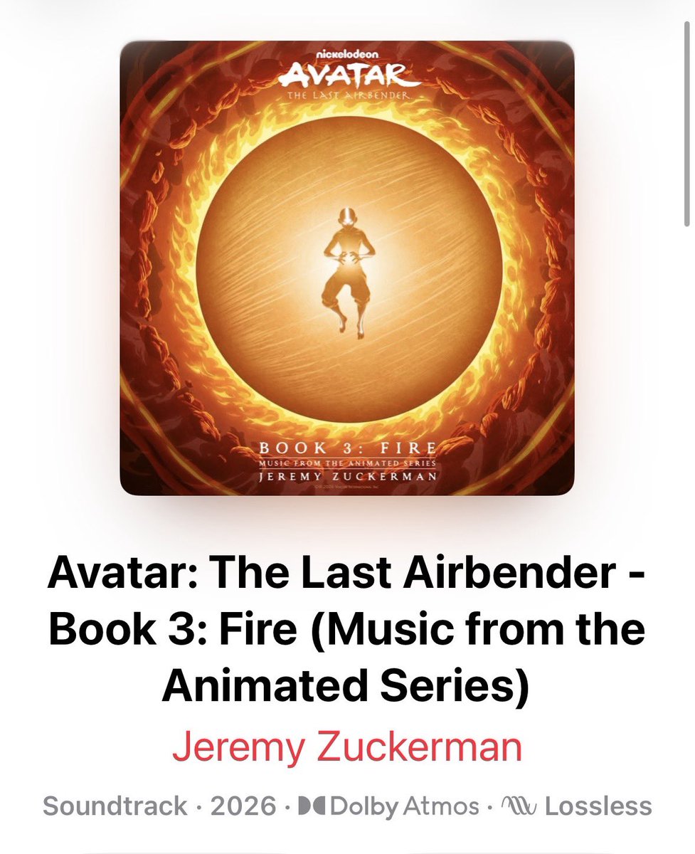 JacobsonFilm's tweet photo. The soundtrack to each season of Avatar the Last Airbender has officially released! #AvatarTheLastAirbender #ATLA https://t.co/VxOZYRfoMA