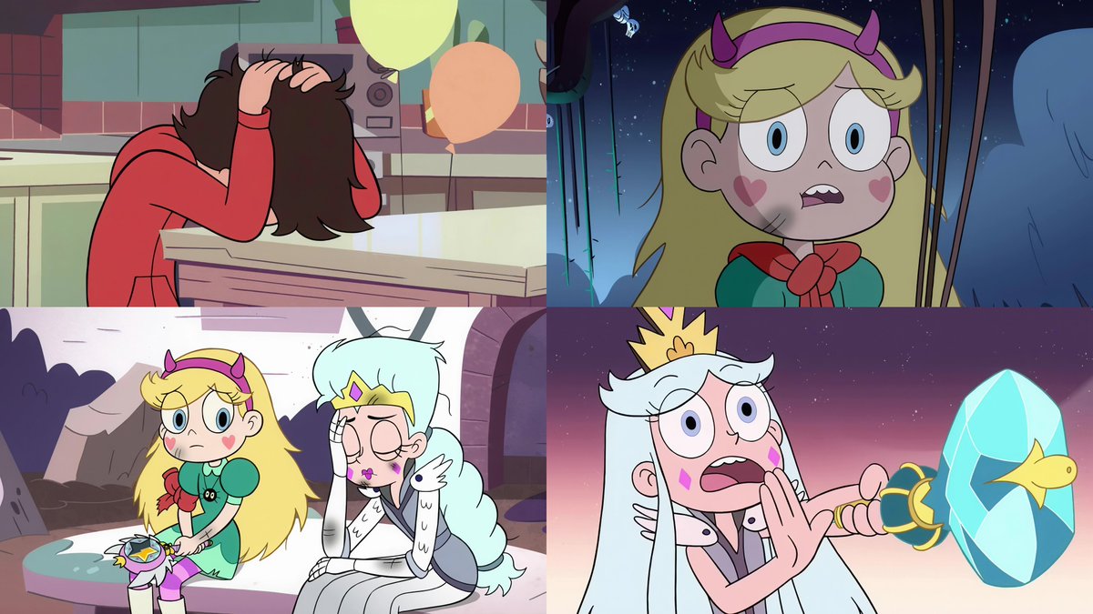 Jr_GKev_THLs_HQ's tweet photo. In case you missed it: My HONEST "The Battle For Mewni" fewest words:
-Marco could've returned sooner, but I like how he delayed it.
-Moon's flashback
-#StarButterfly #MarcoDiaz final steps
-#Starco HUG REUNIONβ€οΈ
-Star REBORNπ₯
-Of course: KARMA for TOFFEE
OVR: Solid B.π
#SVTFOE https://t.co/hVrOVizuam