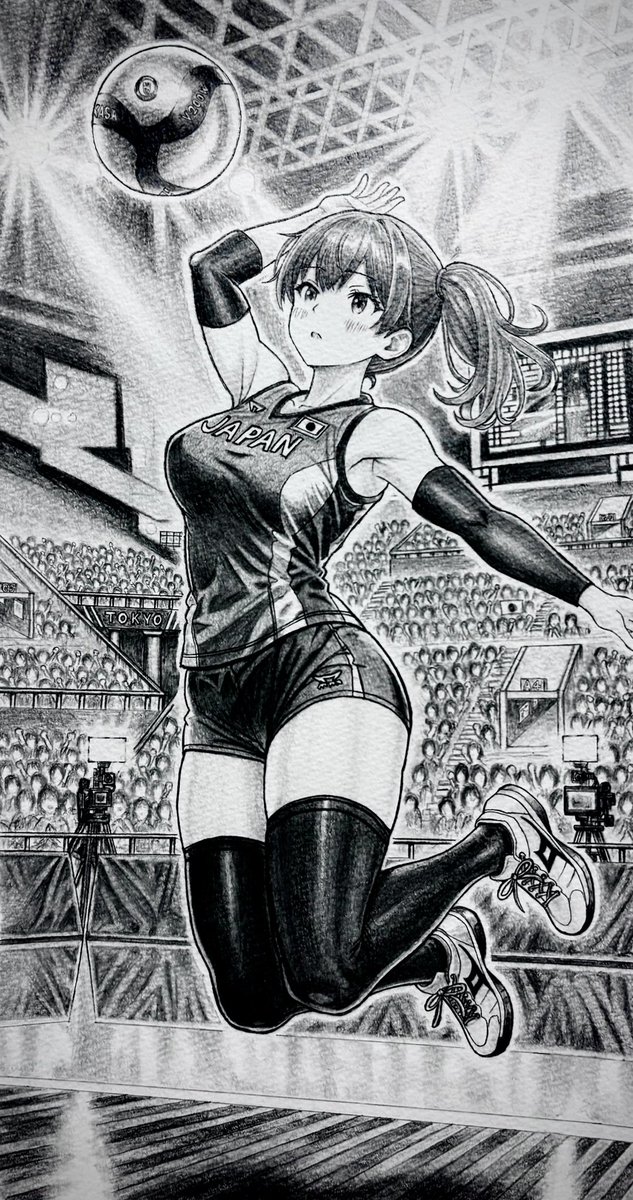akizukinosora's tweet photo. バレーボール女子日本代表選手の加賀さんです。
#艦これ　#加賀 https://t.co/8aPFZSiKtD