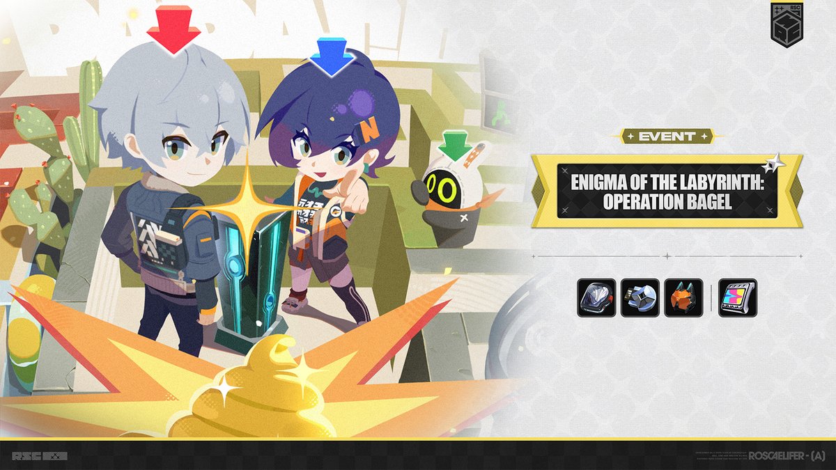 ZZZ_EN's tweet photo. All-New Events (I)

Legend has it that deep within Papago Hollow, the "Divine Maze," lies the special equipment of the first-generation Void Hunter Joyous — the Labyrinth Carrot...

A brand-new permanent game mode "Enigma of the Labyrinth: Operation Bagel" will be permanently available starting from Version 3.1!
Participate in this game mode to exchange for rewards in the Enigma of the Labyrinth store, including Proxy accessories, Pyrois's Mindscapes, Pyrois's W-Engine overclock materials, and more!

#zzzSpecialProgram
#ZZZ2ndANNI