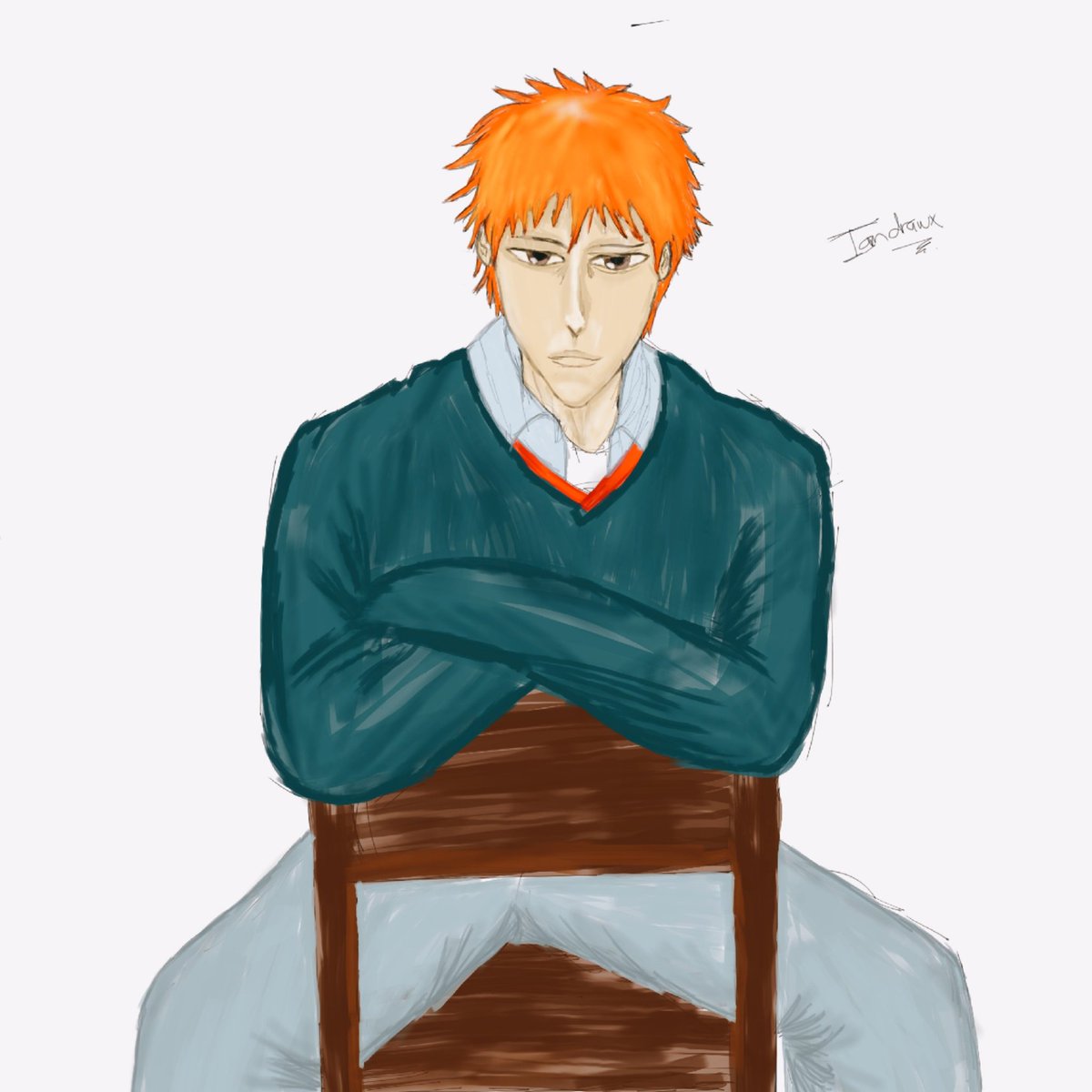 Iamdrawx's tweet photo. Kurosaki ichigo #femboy https://t.co/s7Jse81njj