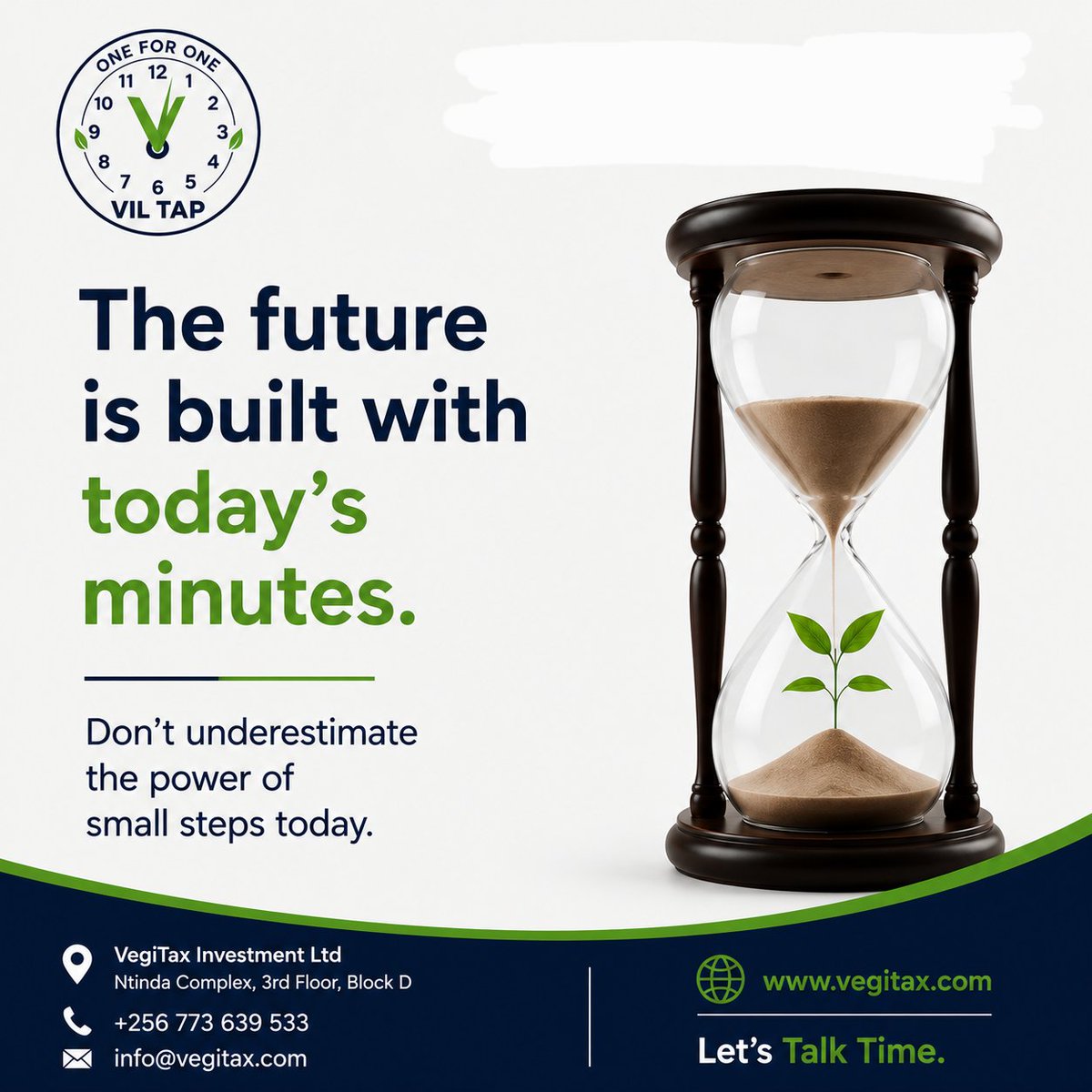 vegitax_ltd's tweet photo. Every minute counts.
Don't underestimate the power of small steps today.

##Letstalktime https://t.co/rtdkqiup4x
