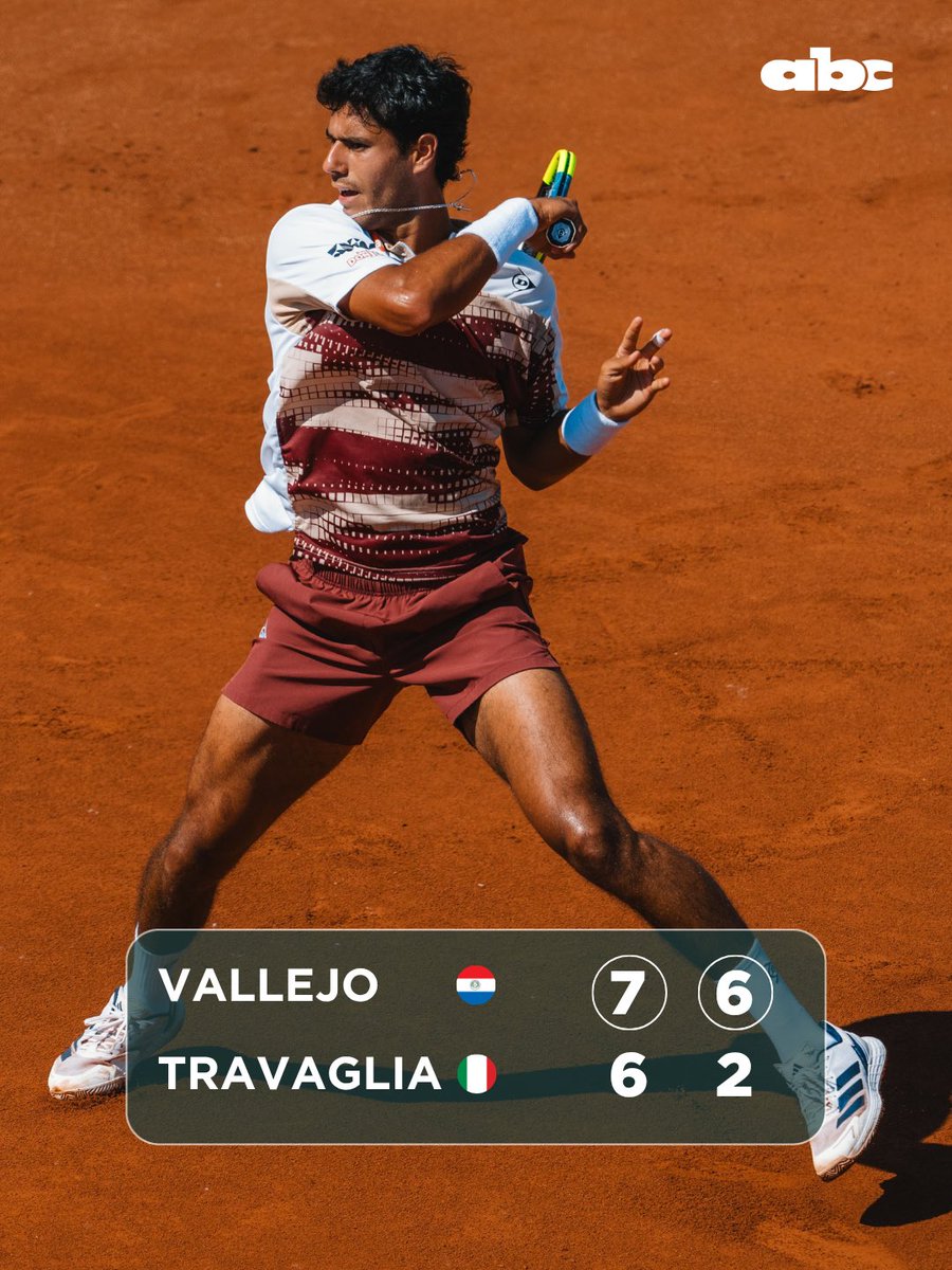 ABCDeportes's tweet photo. GAN�� ADOLFO DANIEL VALLEJO 🇵🇾

El tenista paraguayo venció en sets corridos al italiano Stefano Travaglia y se clasificó a las semifinales del ATP 250 de Bastad 🇸🇪

Después de 24 años, Paraguay vuelve a tener un representante en las semifinales de un torneo ATP 👏🏼

El último había sido Ramón Delgado, en 2002 🔙

📲 https://t.co/VUKyWGCF76

#ABCDeportes #ElJuegoQueSentimos #730AM