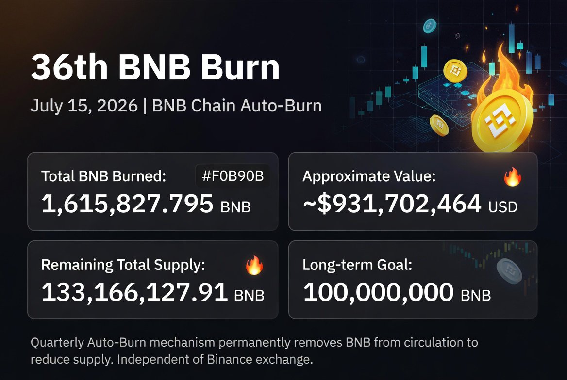 cryptoexelance's tweet photo. $BNB burned approximately $1 billion worth of assets. 
This is crazy 🔥
@binance 
1,615,827 $BNB is burned. https://t.co/wZFh7mo9xm