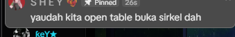 HarrisCainee's tweet photo. takut banget, masa buka sirkel harus open table dulu 😢 https://t.co/DMbdmBfG3A