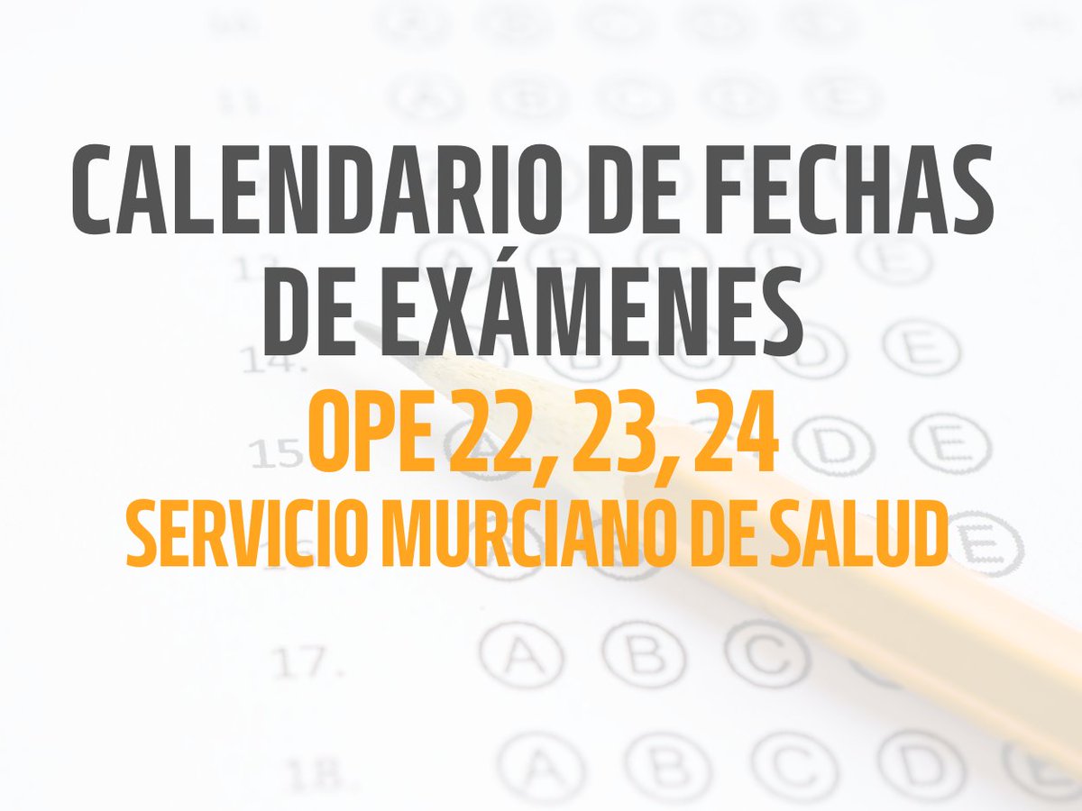 cesmmur's tweet photo. ❗️Publicado el calendario provisional de exámenes de la #OPE 📚🥼 2022, 2023 y 2024 de @Murciasalud 

Te facilitamos el enlace a toda la información⬇️⬇️
https://t.co/DQa7dIRTvv

#CESMInforma https://t.co/86Mr5dOVbc