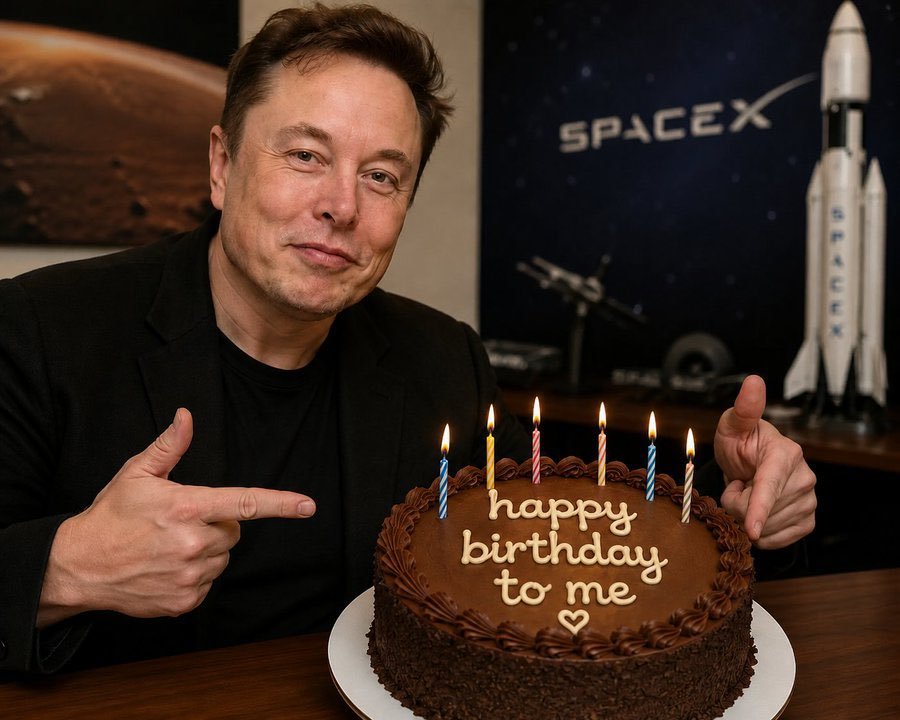 VArjunan20's tweet photo. @Dkswift1 My dear Mr Elon Musk  fantastic birthday https://t.co/cGMJQyHYnH