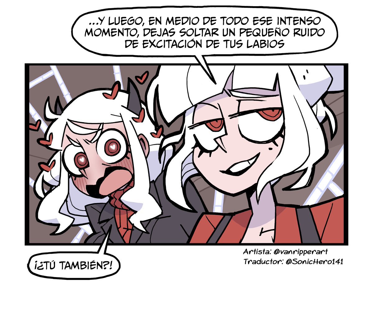 SonicHero141's tweet photo. @vanripperart "Inquebrantable y Lo Desconocido/Sin Rostro (29/43)"
Spanish version/ Versión al Español
Hope you like it guys!
#Helltaker #Malina #pandemonica #Modeus #Lucifer #Zdrada #comic #español https://t.co/0wJvjKE1Ol