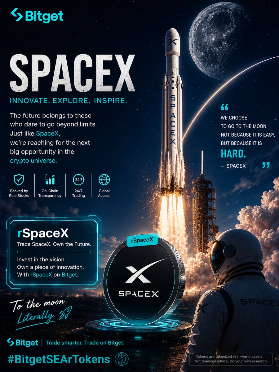 Maypaw77777's tweet photo. 🚀 SpaceX
The future belongs to those who dare to go beyond the limits.
Just like SpaceX is pushing humanity beyond Earth, I’m always looking for the next big opportunity in the crypto universe. 🌌
To the moon. Literally. 🚀🌕
#BitgetSEArTokens #BGB #SpaceX #Crypto #TradFi https://t.co/OCTJoWPSM5