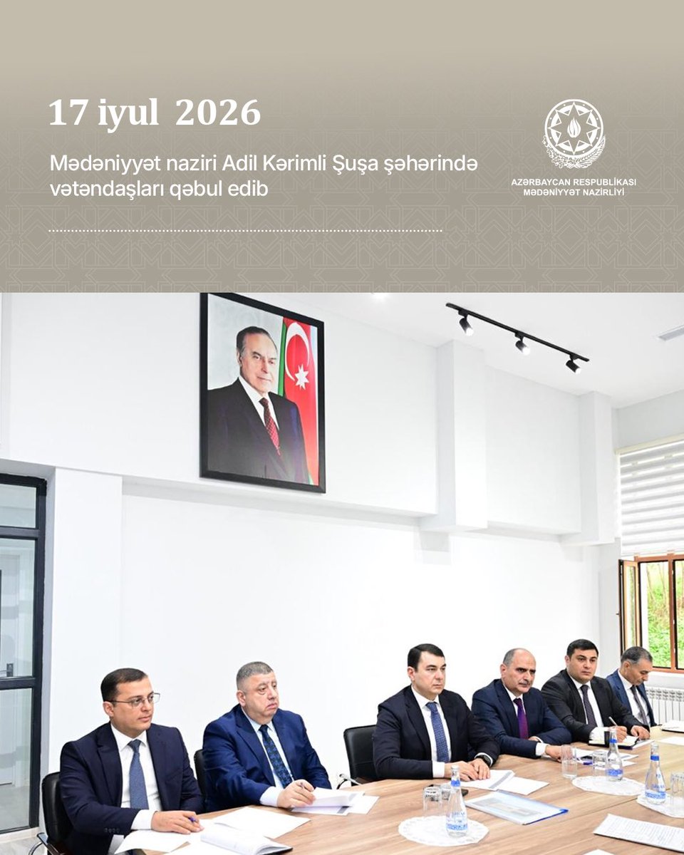 culture_gov_az's tweet photo. Mədəniyyət naziri Adil Kərimli Şuşa şəhərində vətəndaşları qəbul edib.
 
#Azərbaycan #MədəniyyətNazirliyi #mədəniyyət https://t.co/kaiIYeB3G8