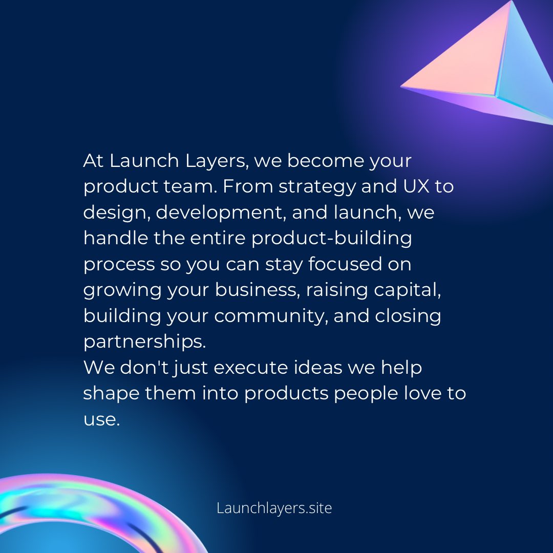 Launchlayers's tweet photo. Care to find out why web3 founders choose to work with us? Visit our website at https://t.co/Oa2O1a0RRj for more details #webdevelopment #webdesign #lookingfordevelopers #web3founders https://t.co/JpMnjDExwj