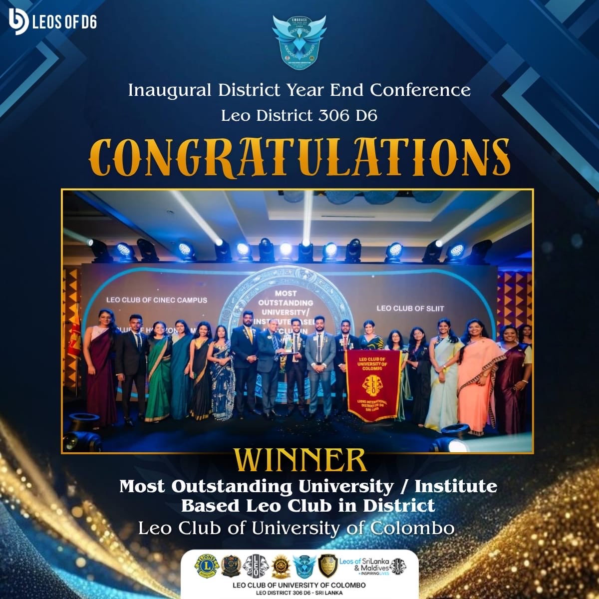uocleos's tweet photo. we celebrate the outstanding achievements 

🏆 𝗪𝗶𝗻𝗻𝗲𝗿 - 𝗟𝗲𝗼 𝗖𝗹𝘂𝗯 𝗼𝗳 𝗨𝗻𝗶𝘃𝗲𝗿𝘀𝗶𝘁𝘆 𝗼𝗳 𝗖𝗼𝗹𝗼𝗺𝗯𝗼 
🏅 𝗠𝗼𝘀𝘁 𝗢𝘂𝘁𝘀𝘁𝗮𝗻𝗱𝗶𝗻𝗴 𝗨𝗻𝗶𝘃𝗲𝗿𝘀𝗶𝘁𝘆 / 𝗜𝗻𝘀𝘁𝗶𝘁𝘂𝘁𝗲 𝗯𝗮𝘀𝗲𝗱 𝗟𝗲𝗼 𝗖𝗹𝘂𝗯 https://t.co/TNBHk7k3CA