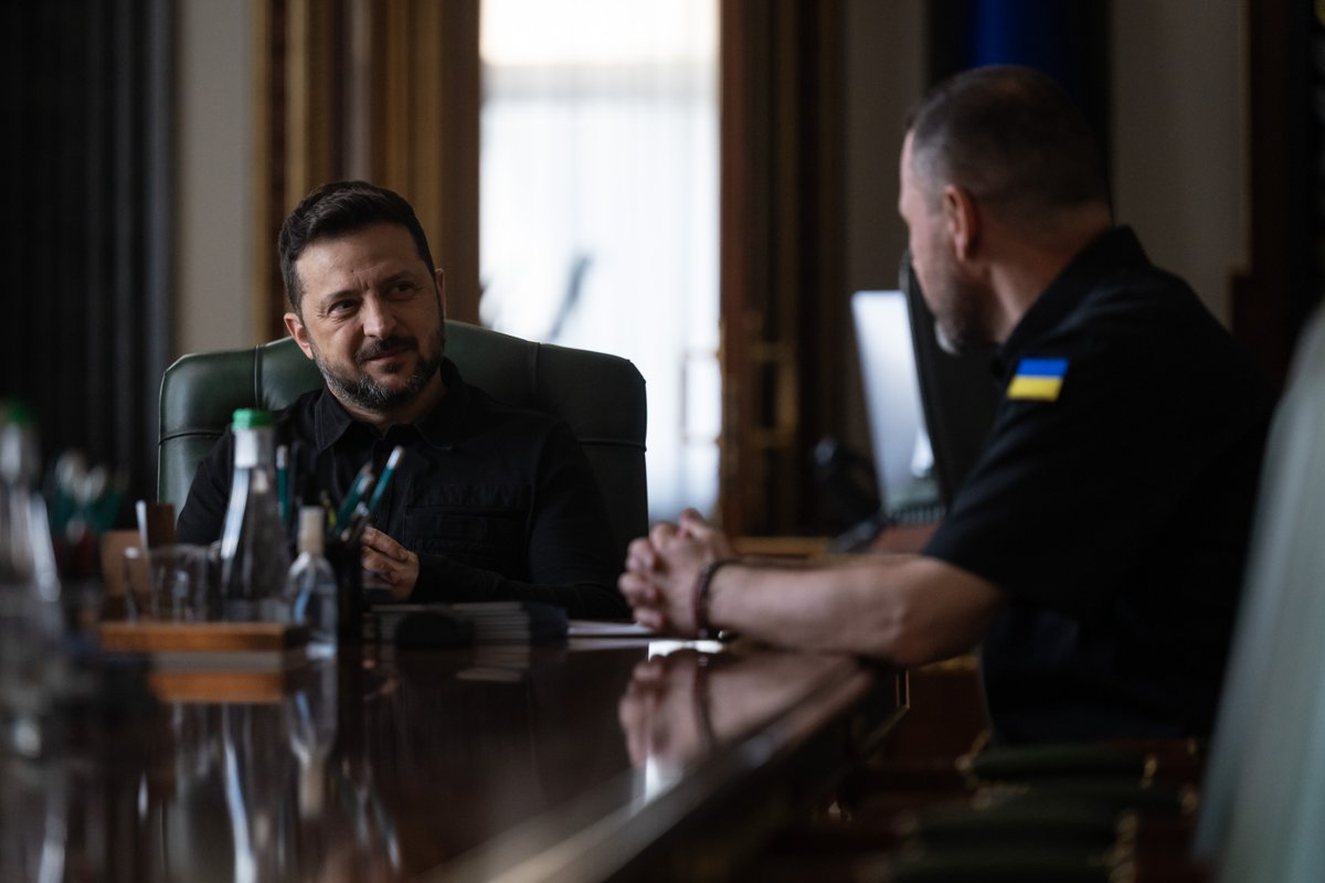 ZelenskyyUa's tweet photo. I met with Ihor Klymenko. I am grateful to him for his work within the Ministry of Internal Affairs. There have been many difficult challenges, and the response has always been effective. Ihor Klymenko will continue working for Ukraine in the field of protecting our state and people. I offered him the position of Secretary of the National Security and Defense Council of Ukraine. The relevant appointment decree is already in preparation. 

The key priority is ensuring the most effective possible coordination among all components of the security and defense sector, as well as daily oversight of the implementation of decisions. Every decision of the National Security and Defense Council of Ukraine and the Staff of the Supreme Commander-in-Chief must be implemented in full and within the established timeframe. The Government of Ukraine, our Defense and Security Forces of Ukraine, and the entire system of state institutions must operate in a way necessary to achieve the defined national objectives. A separate priority is the coordination of defense production. Thank you for your service to Ukraine!
