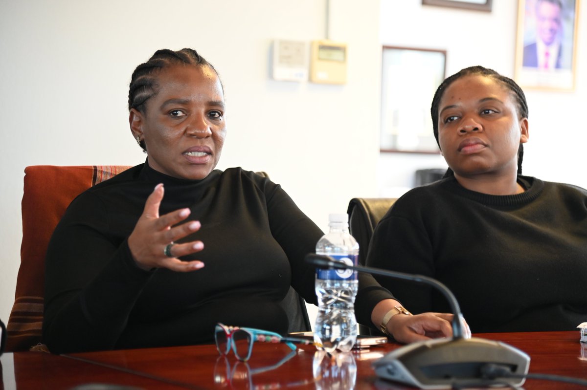 UN_Botswana's tweet photo. The AU Special Rapporteur on the Rights of Women in Africa and the AUC met with the UN in Botswana to advance advocacy for ratification of the #AUCEVAWG Convention. 
The UN reaffirms support to strengthen action and accountability to end violence against women and girls. #EndGBV https://t.co/sF5wlU2I59