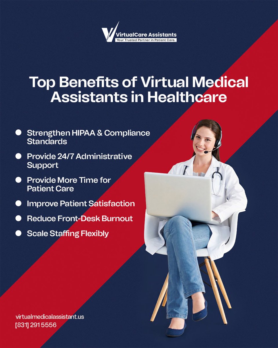 VCAssistants's tweet photo. Patients, paperwork, compliance all at once? A virtual medical assistant handles the admin so you don't have to.
📖 Read the full blog: https://t.co/Y6bU4ufdUP

#VirtualMedicalAssistant #HealthTech #VirtualCareAssistants https://t.co/pVLVwPYPxW