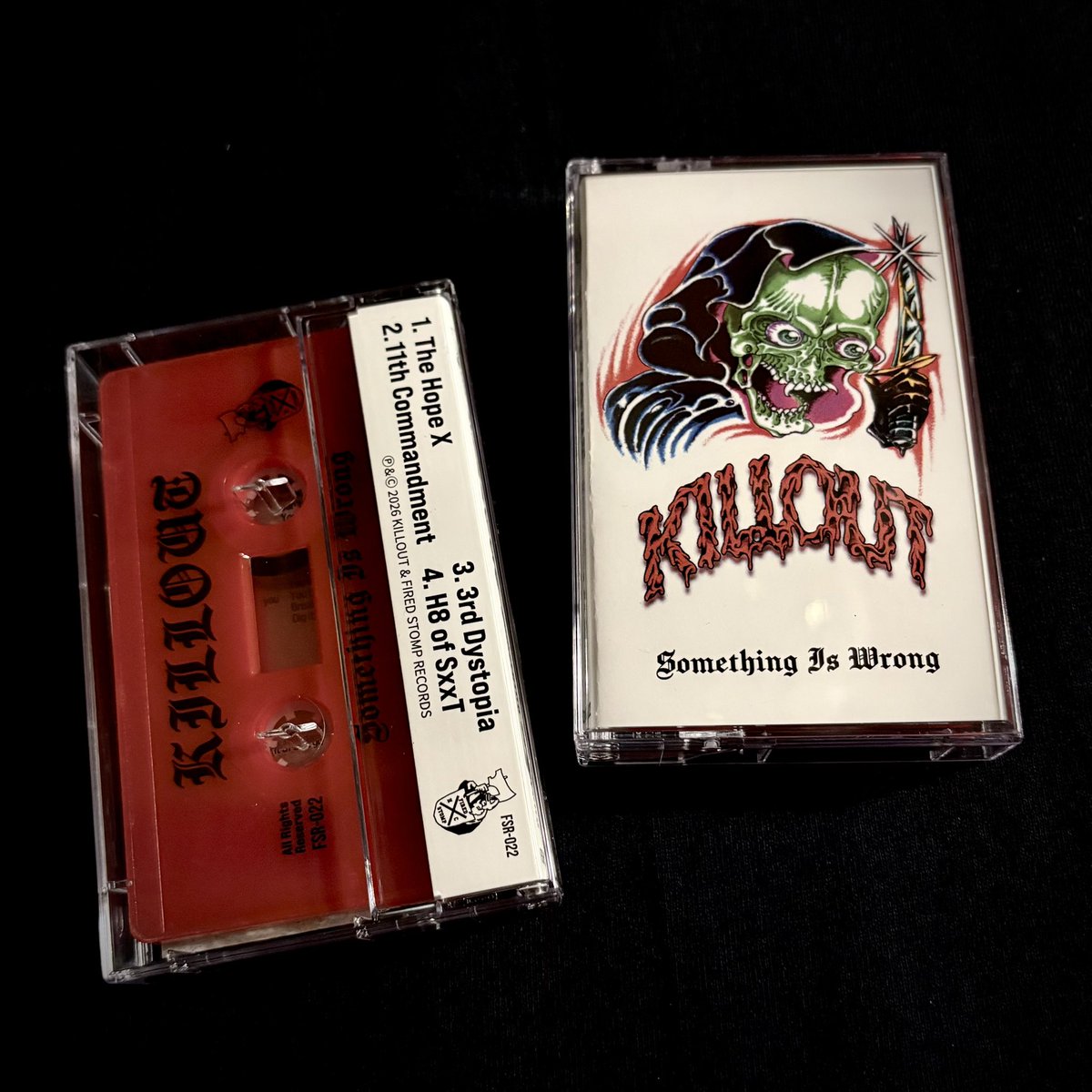 MARBLERECORDS's tweet photo. 東京のハードコアバンド
『KILLOUT』入荷！

Something Is Wrong
限定カセットテープ
1500yen

🟥
https://t.co/eibbB6YI2T

🟧
https://t.co/i67UORyrZC

💿
https://t.co/KPwMPKqx2c https://t.co/vjHFigIkAT